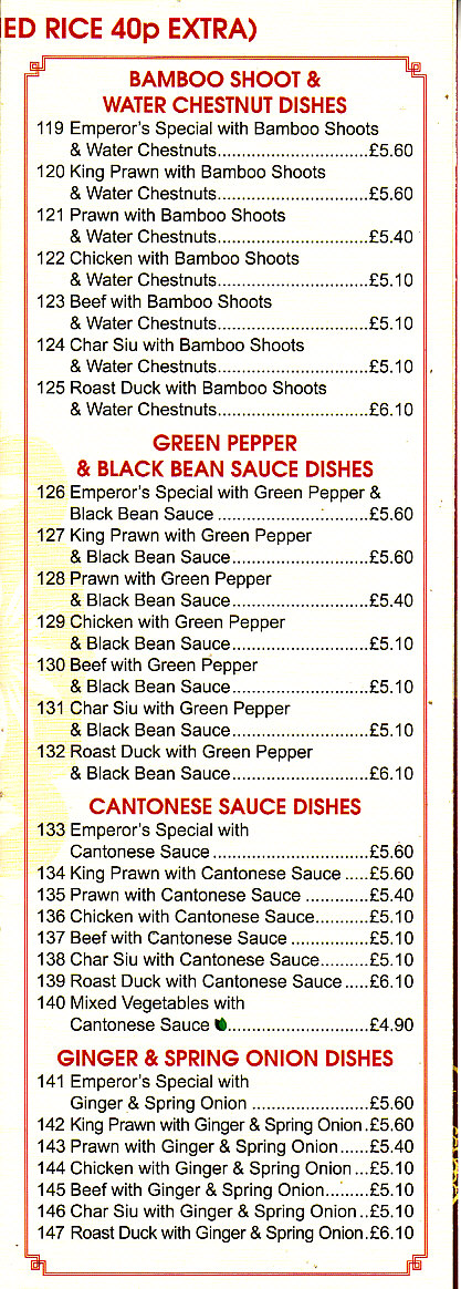 Emperor's Kitchen chinese in Rhos on Sea LL28