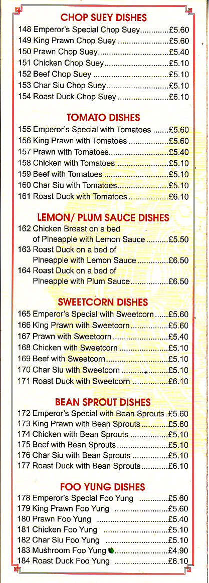 Emperor's Kitchen chinese in Rhos on Sea LL28