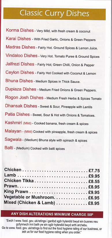 Rozi's Indian in Colwyn Bay LL29